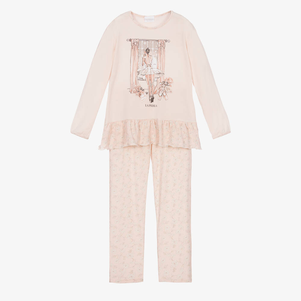 La Perla - Rosa Ballerina-Schlafanzug (M) | Childrensalon