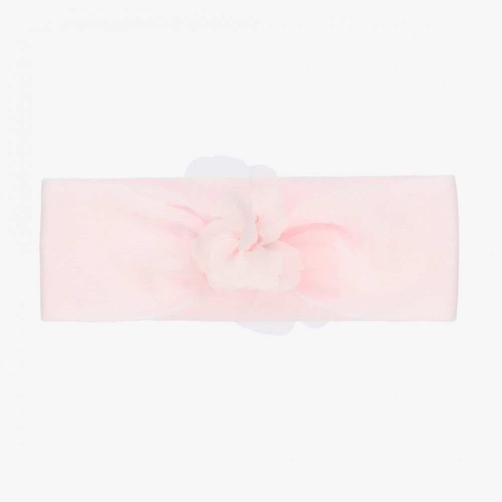 La Perla - Розовая хлопковая повязка на голову для девочек | Childrensalon