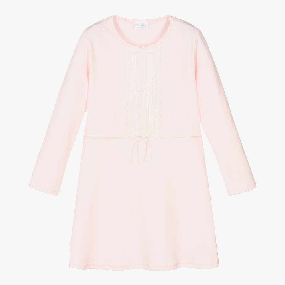 La Perla - Розовая ночная рубашка из хлопка для девочек | Childrensalon