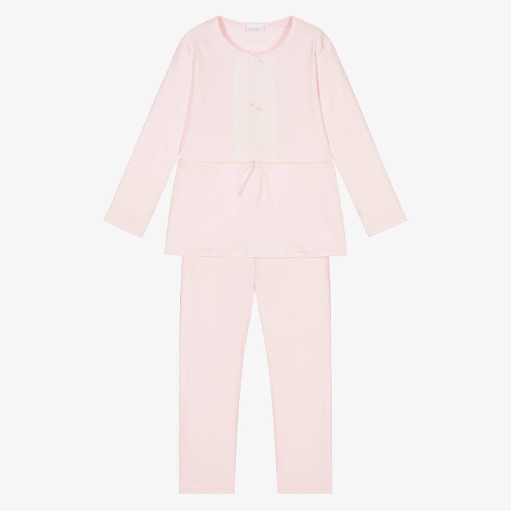 La Perla - Розовая хлопковая пижама для девочек | Childrensalon