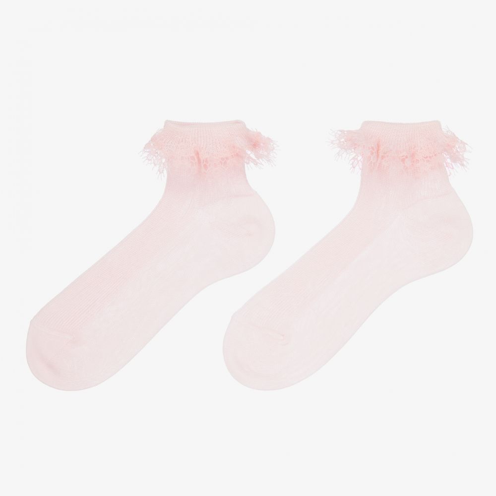 La Perla-Розовые хлопковые носки для девочек | Childrensalon Outlet