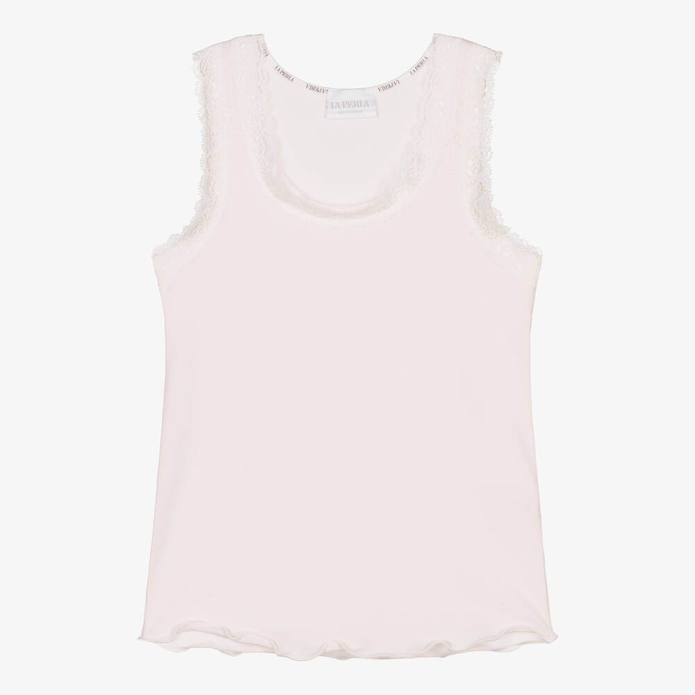 La Perla - Rosa Baumwoll-Unterhemd (M) | Childrensalon