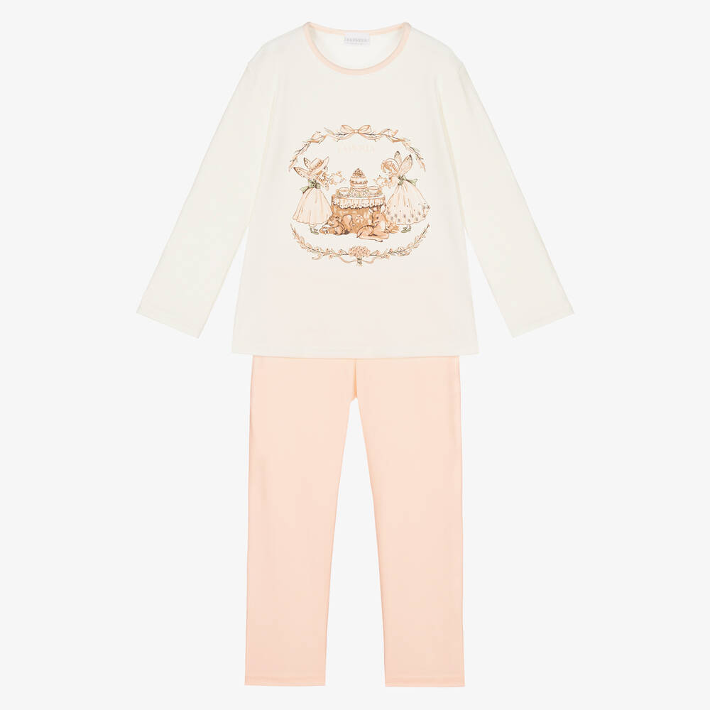 La Perla-Girls Pink & Ivory Pyjamas | Childrensalon Outlet
