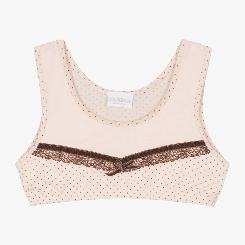 La Perla - Girls Pink Modal Bra Top | Childrensalon