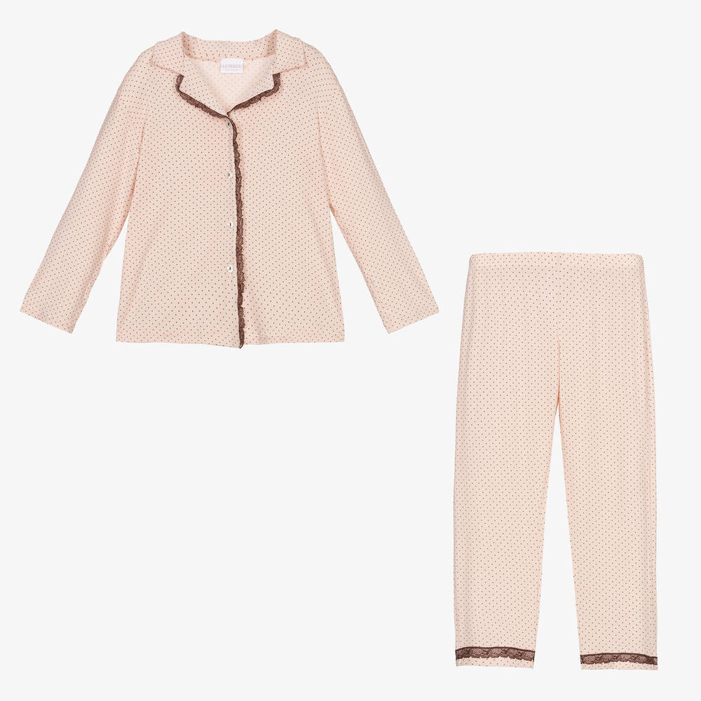 لا بيرلا-بيجاما مودال جيرسي لون زهري للبنات | Childrensalon Outlet