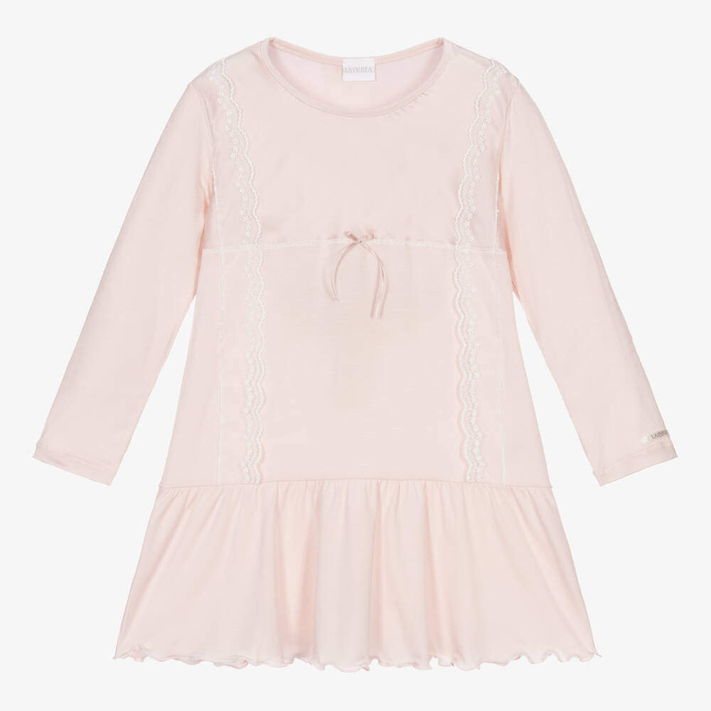 La Perla - Girls Pink Modal Nightdress | Childrensalon