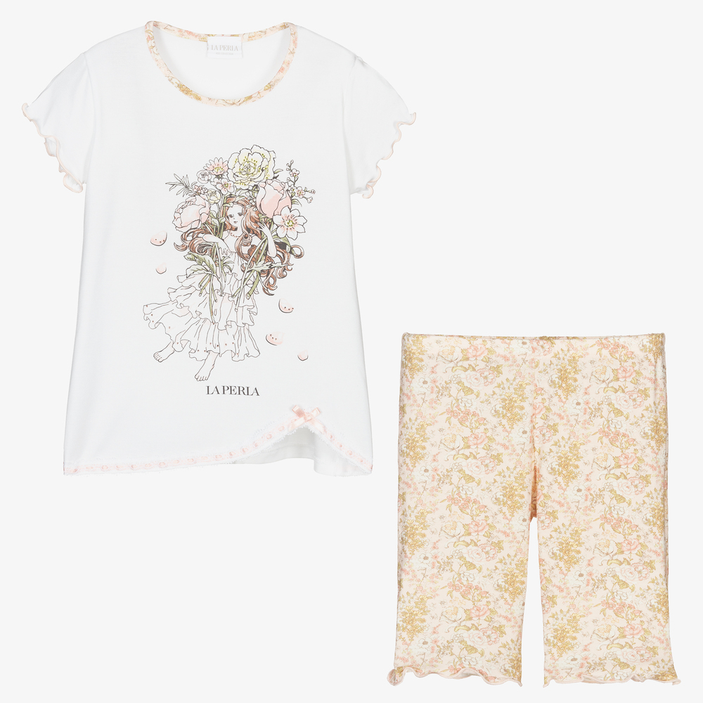 La Perla-Girls Pink Modal Short Pyjamas | Childrensalon Outlet