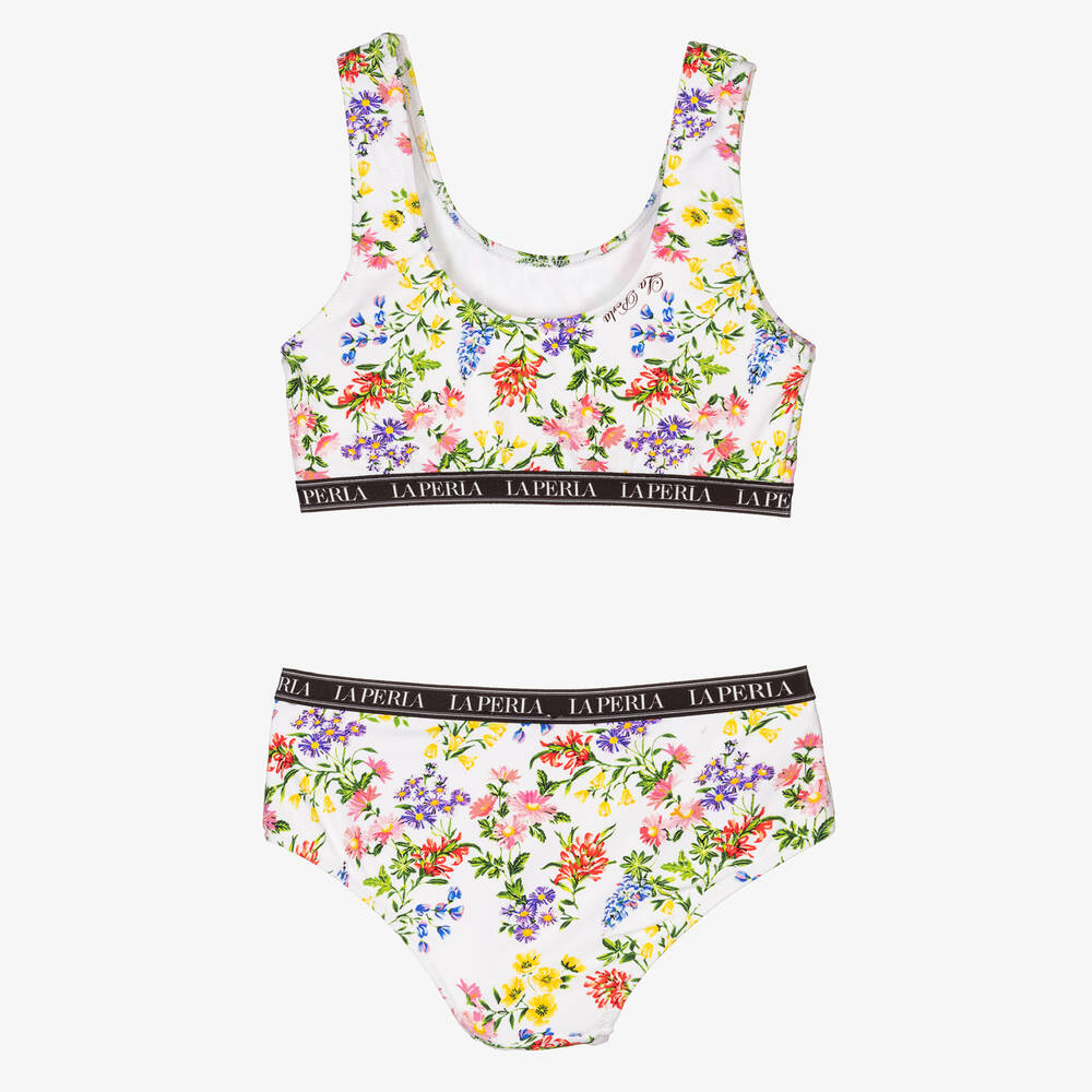La Perla Wei er Bikini mit Blumenmuster M Childrensalon Outlet