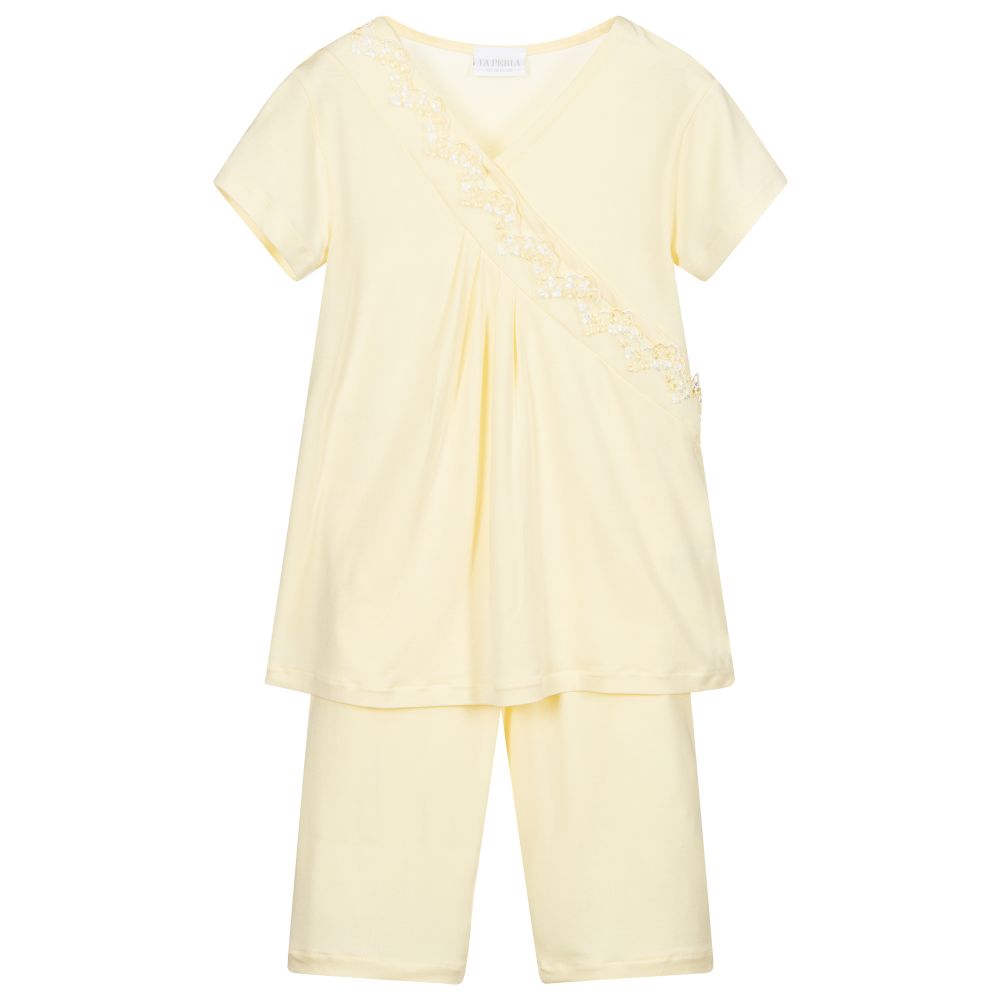 La Perla - Girls Yellow Modal Pyjamas | Childrensalon