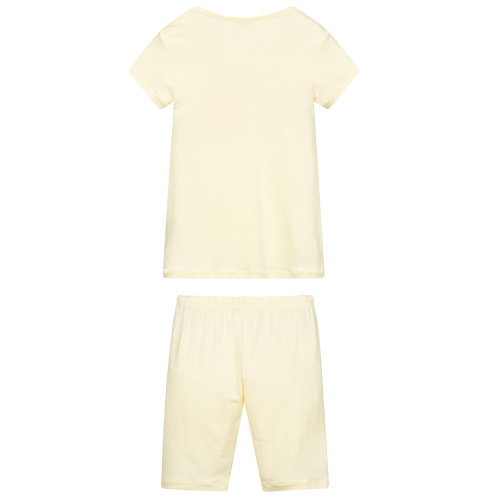 لا بيرلا-بيجاما مودال جيرسي لون أصفر للبنات | Childrensalon Outlet