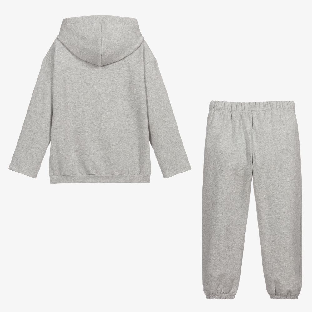 La Perla-Grey Cotton Logo Tracksuit | Childrensalon Outlet
