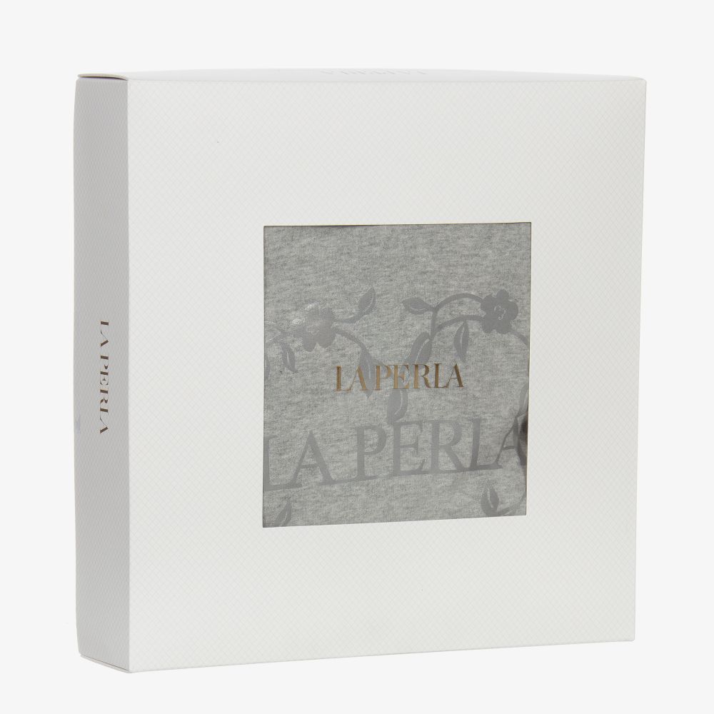 La Perla-Grey Cotton Logo Tracksuit | Childrensalon Outlet