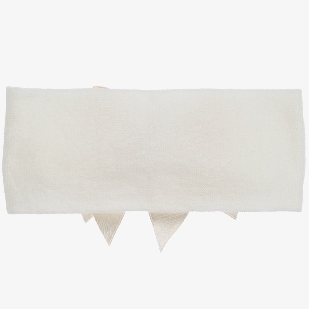La Perla-Ivory Bow Headband | Childrensalon Outlet