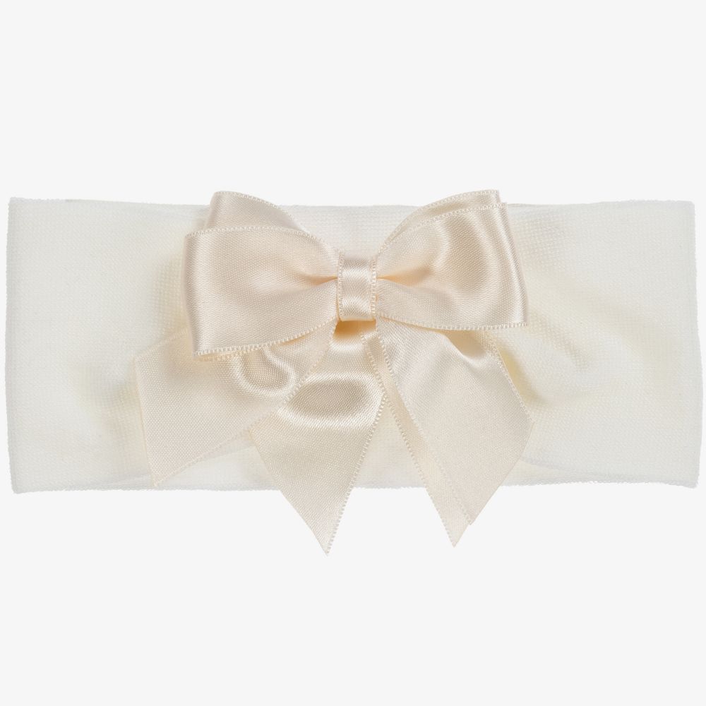 La Perla-Кремовая повязка на голову с бантом | Childrensalon Outlet