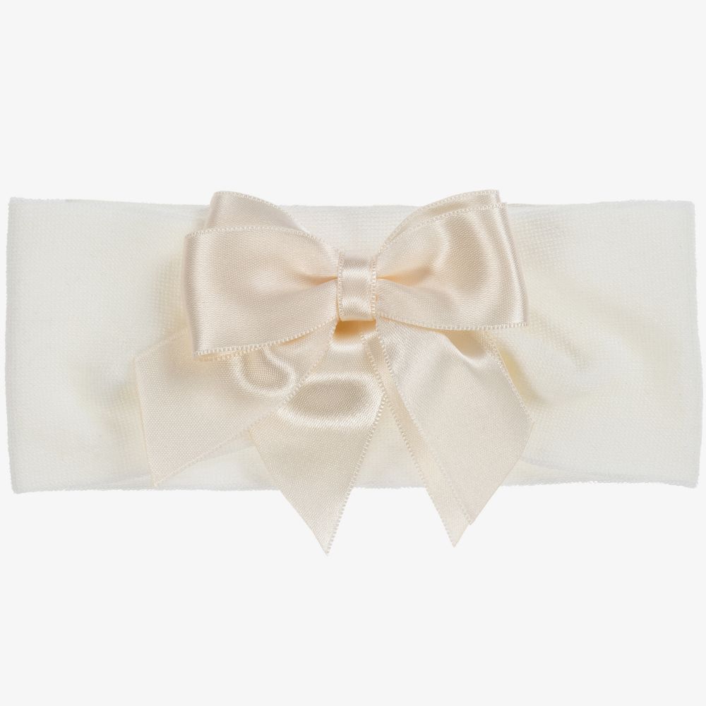 La Perla - Ivory Bow Headband | Childrensalon