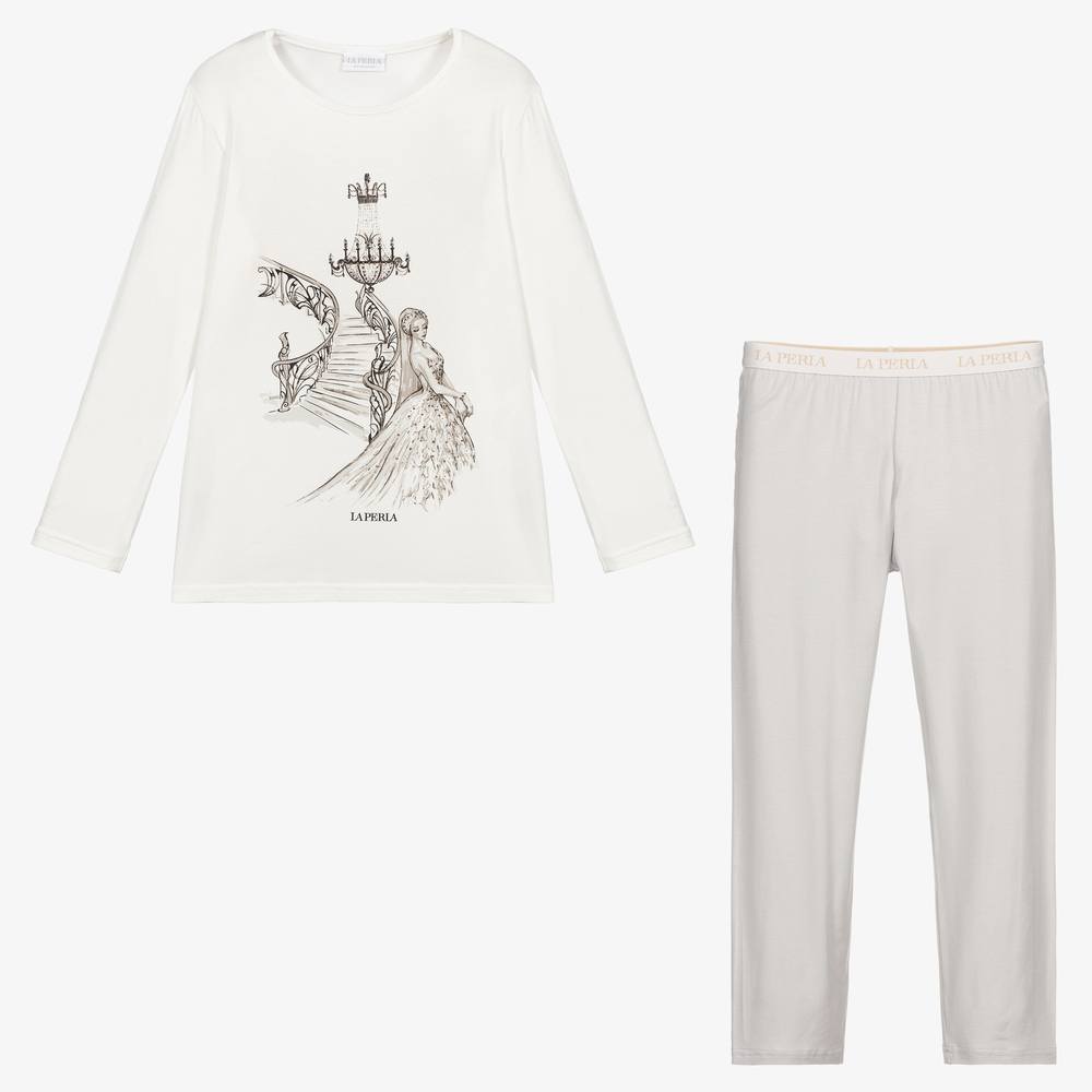 La Perla Ivory Grey Modal Pyjamas