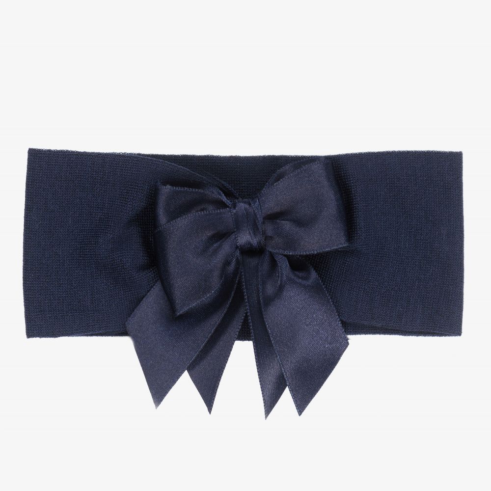 La Perla - Navy Blue Bow Headband | Childrensalon
