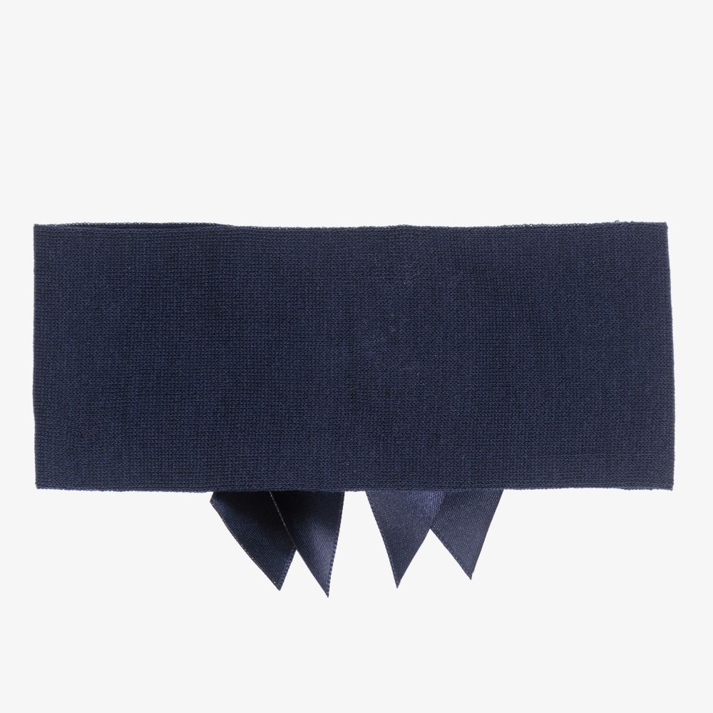 La Perla Navy Blue Bow Headband Childrensalon Outlet