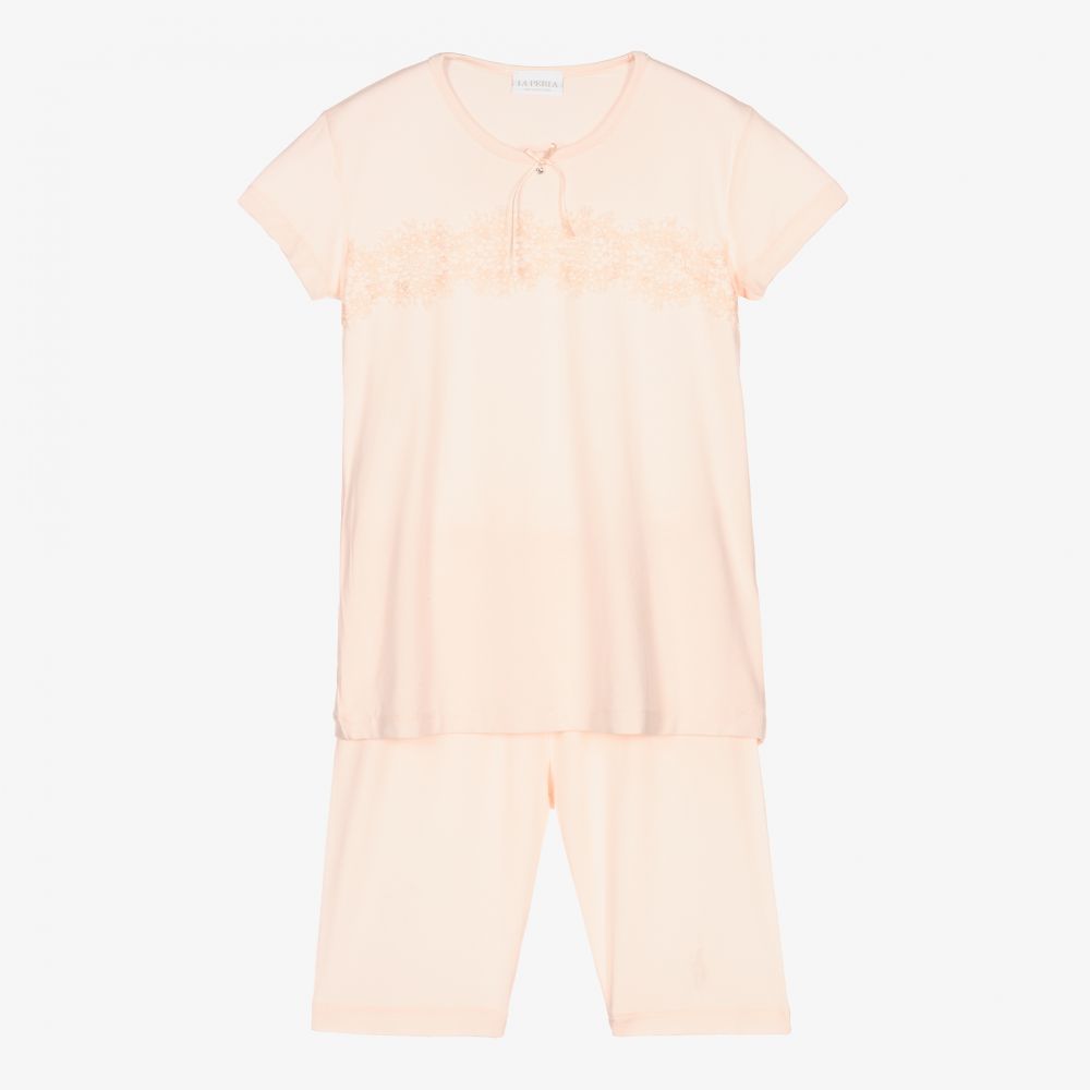 La Perla - Короткая розовая пижама из хлопка | Childrensalon