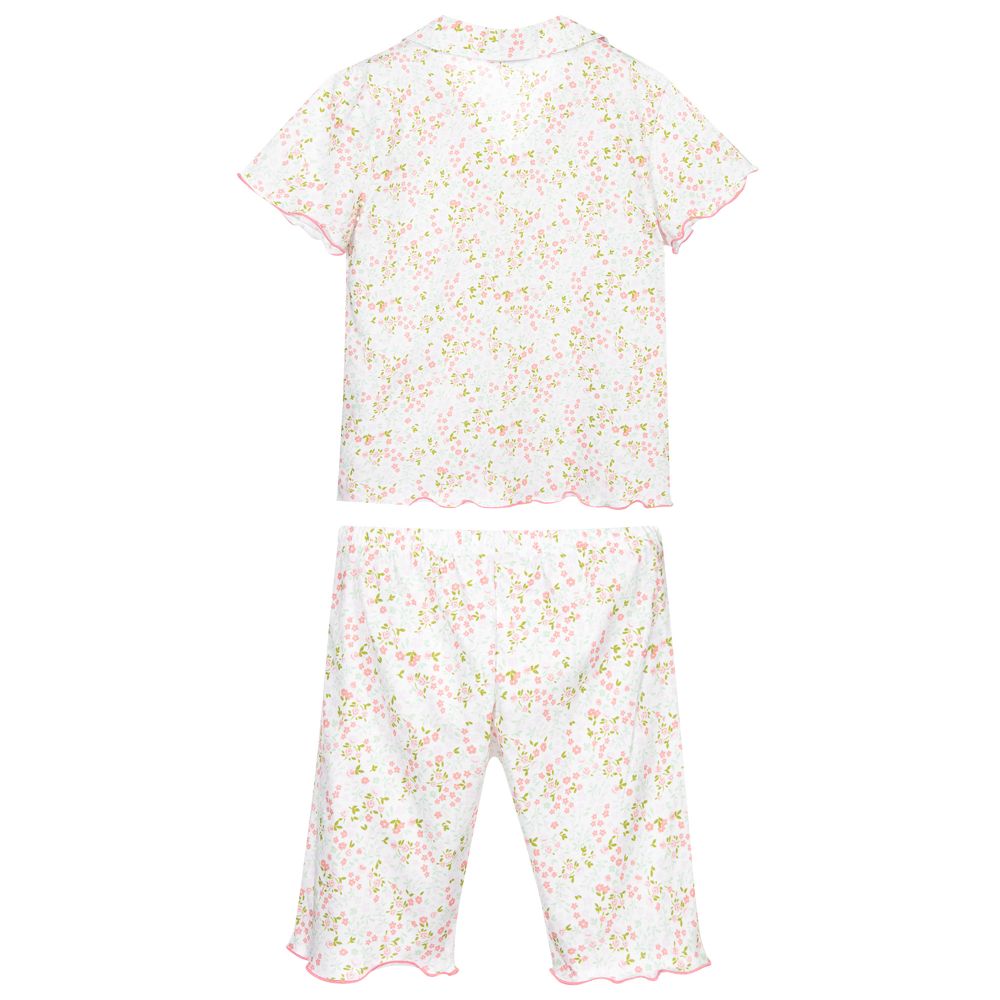 La Perla-Розовая пижама из хлопка с цветочным рисунком | Childrensalon Outlet