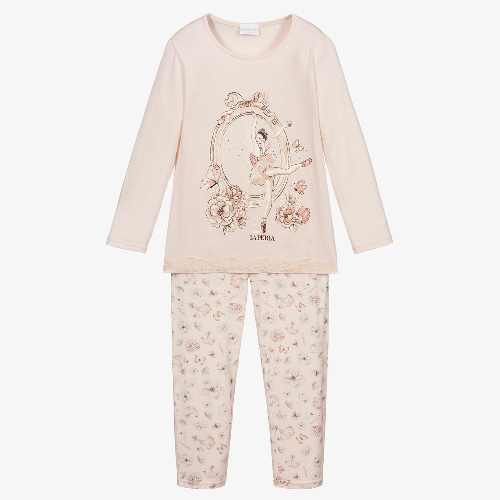 La Perla-Pink Modal Jersey Pyjamas | Childrensalon Outlet