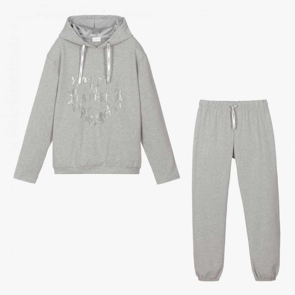 La Perla - Teen Girls Grey Logo Tracksuit | Childrensalon