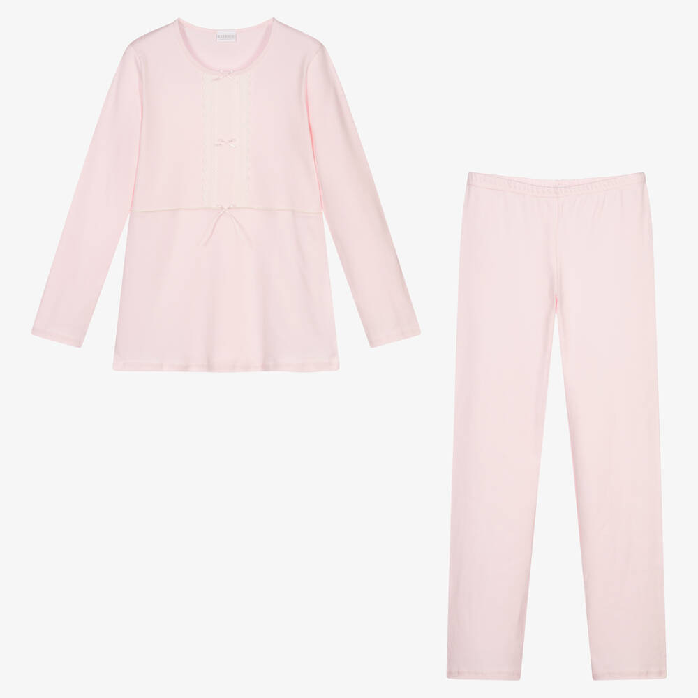 La Perla - Teen Girls Pink Cotton Pyjamas | Childrensalon
