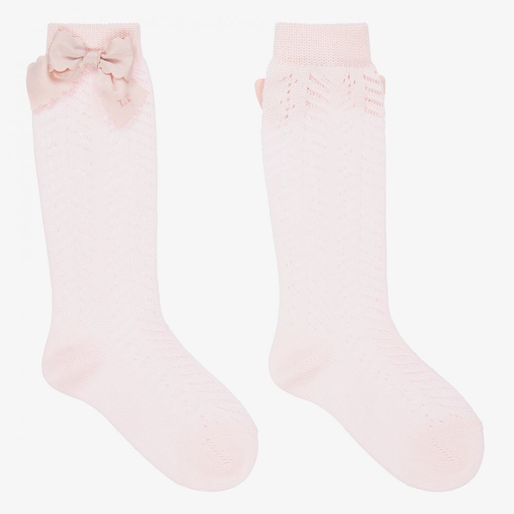 La Perla - Teen Girls Pink Cotton Socks | Childrensalon