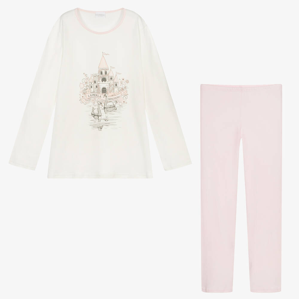 La Perla - Кремово-розовая пижама для девочек-подростков | Childrensalon