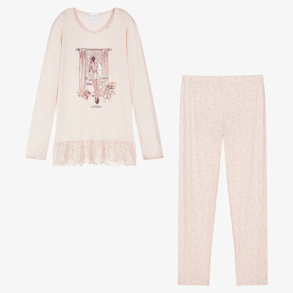 La Perla - Rosa Teen Modal-Schlafanzug (M) | Childrensalon