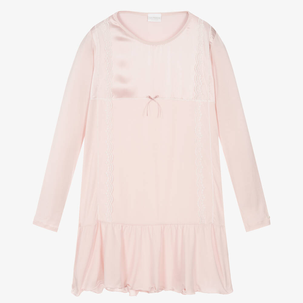 La Perla - قميص نوم تينز بناتي مودال جيرسي لون زهري | Childrensalon