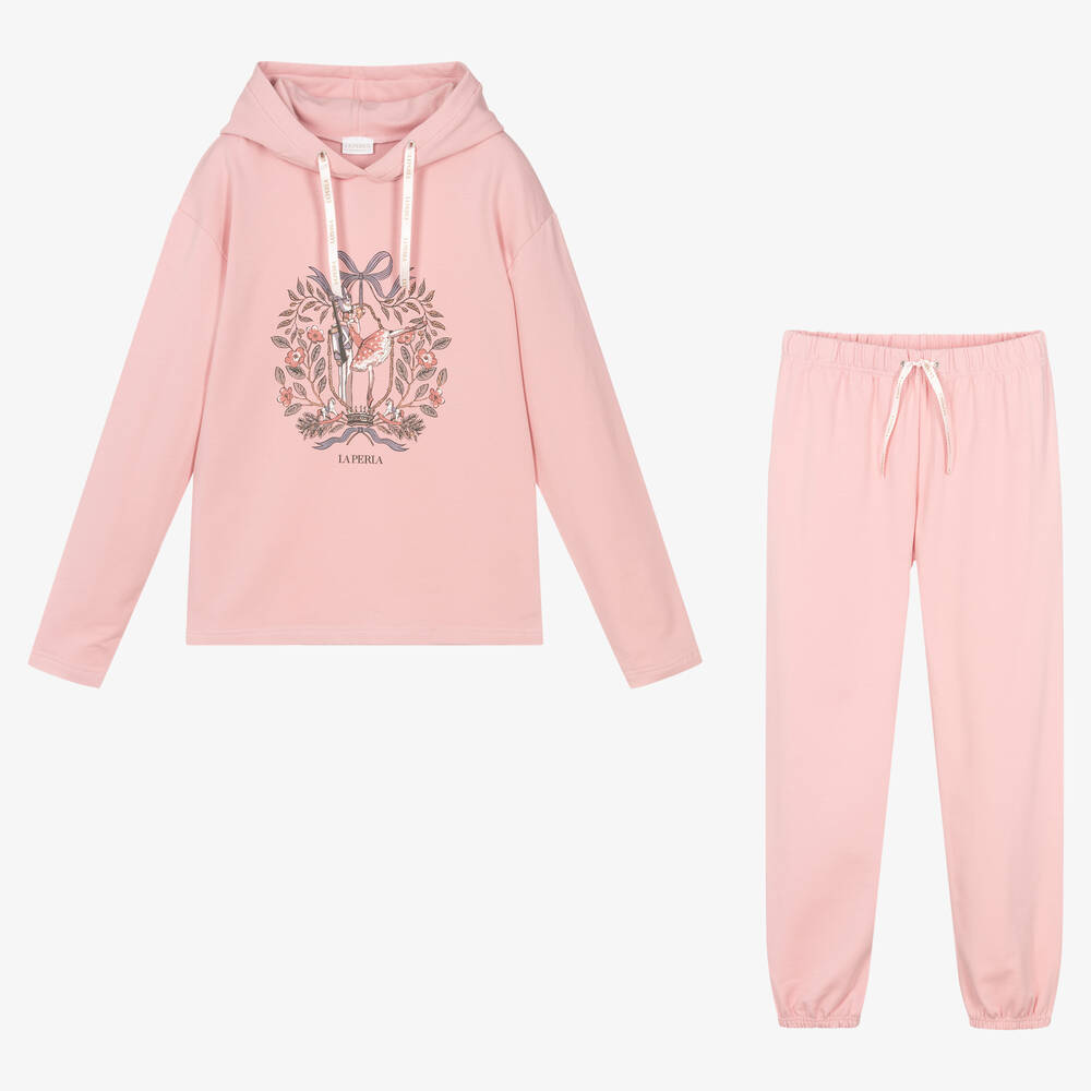 La Perla - Teen Girls Pink Tracksuit | Childrensalon