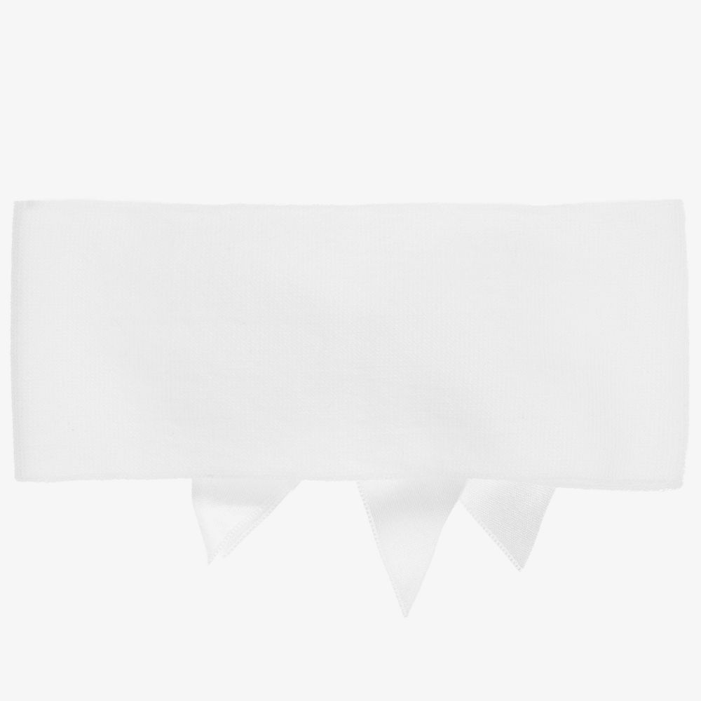 La Perla-White Bow Headband | Childrensalon Outlet