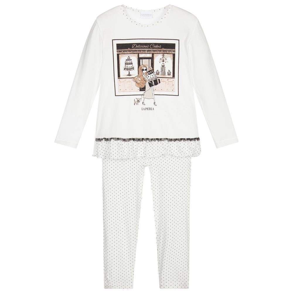 La Perla-White Modal Jersey Pyjamas | Childrensalon Outlet