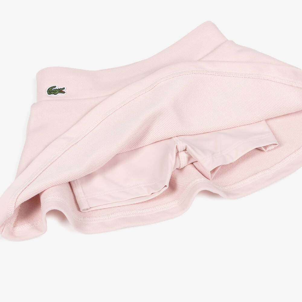 Lacoste-Baby Girls Ivory & Pink Cotton Skort Set | Childrensalon Outlet