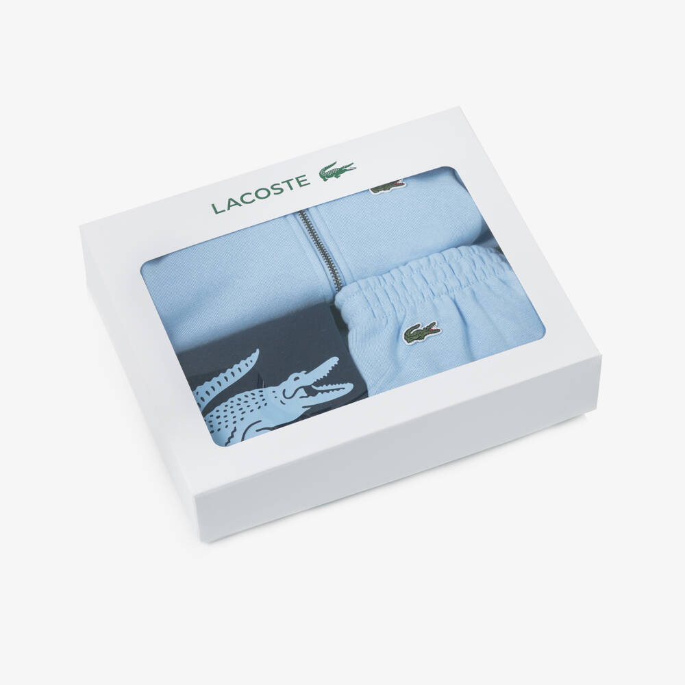 Lacoste-Blue Cotton Jersey Baby Tracksuit Set | Childrensalon Outlet