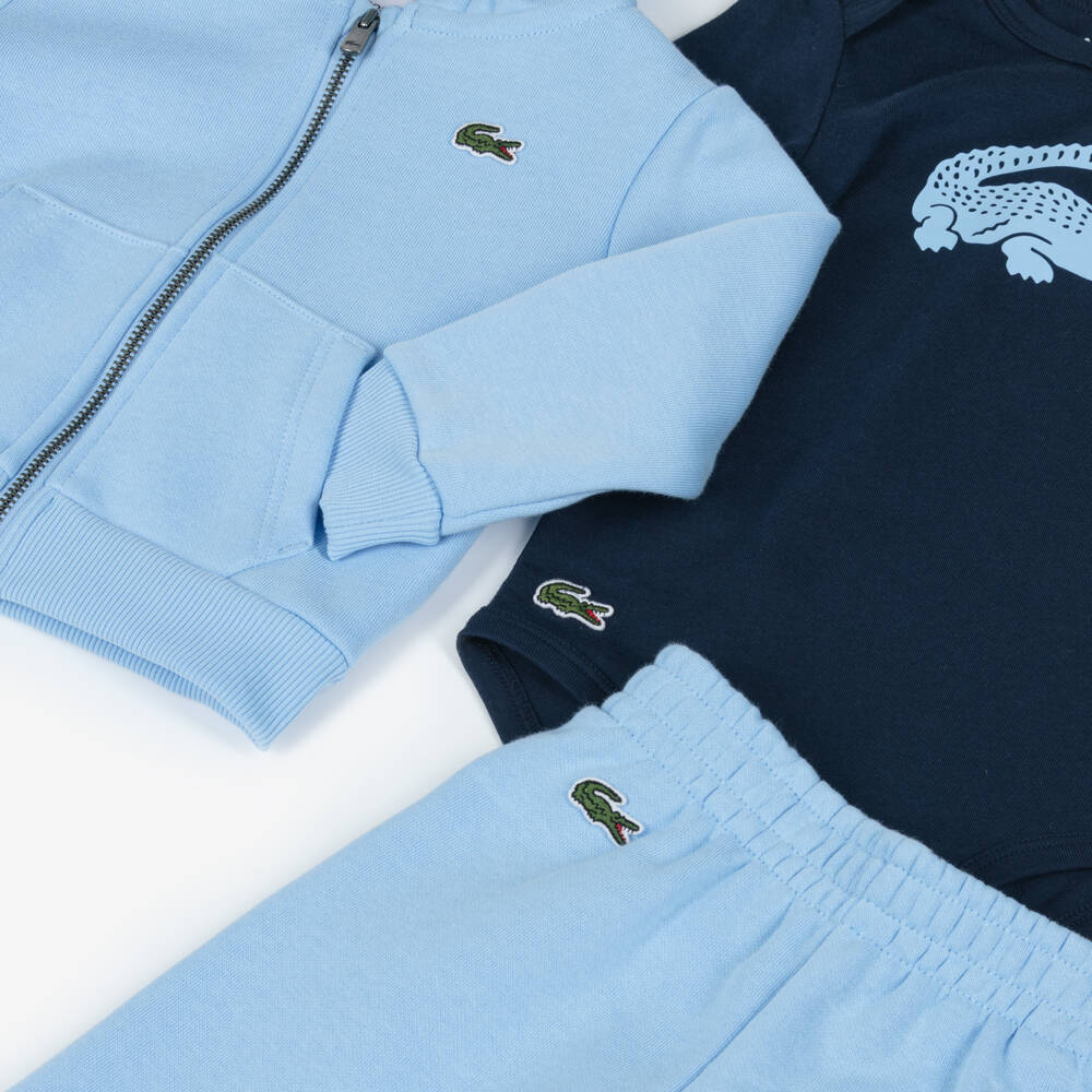 Lacoste-Blue Cotton Jersey Baby Tracksuit Set | Childrensalon Outlet