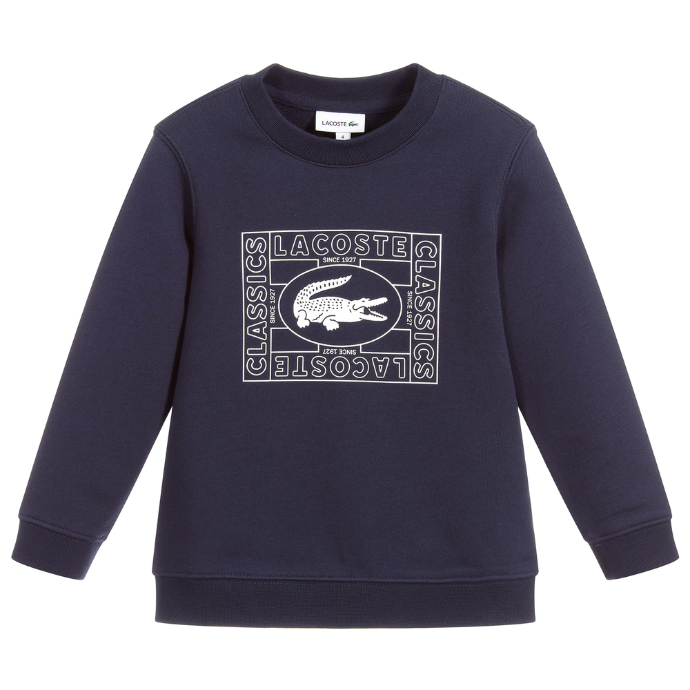 Lacoste - Blue Cotton Sweatshirt | Childrensalon
