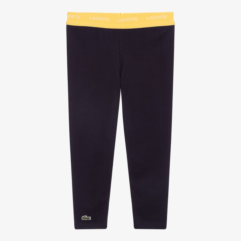 Lacoste - Blue Piqué Logo Leggings | Childrensalon