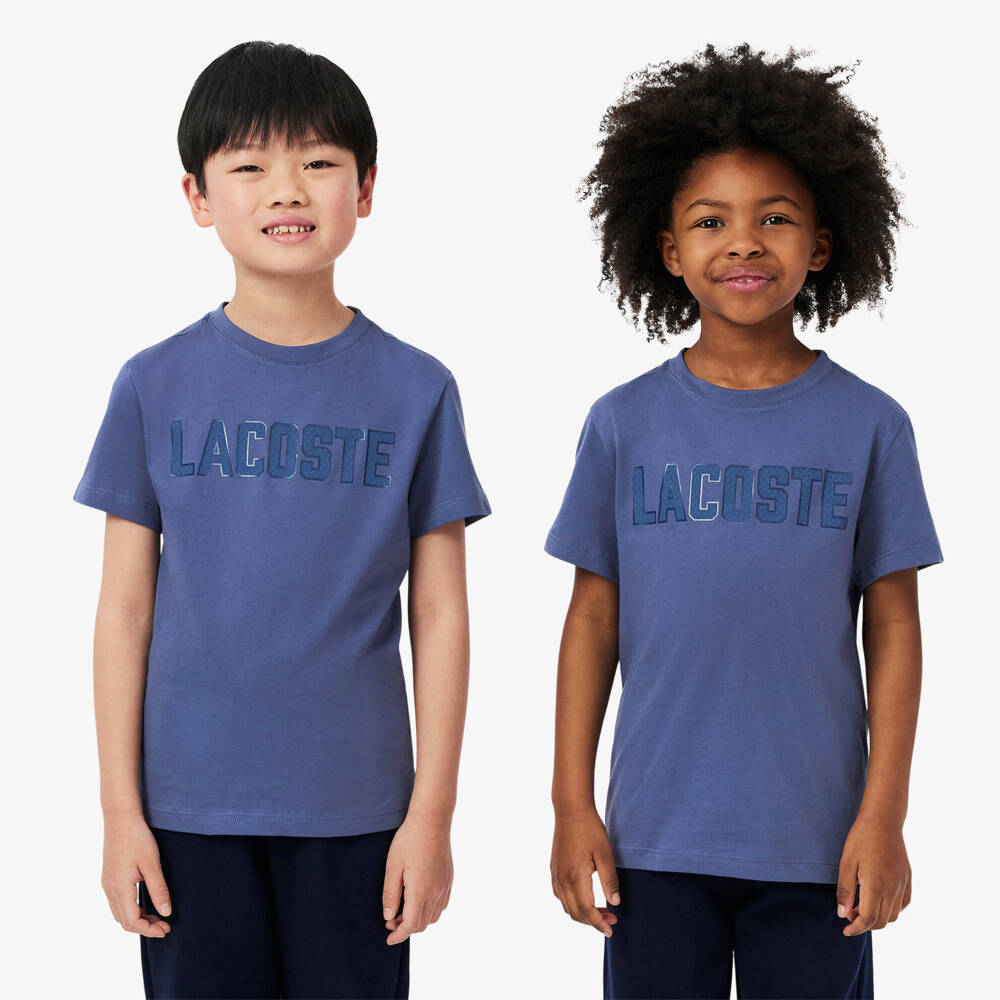 Lacoste-Boys Azure Soft Cotton Tee | Childrensalon Outlet