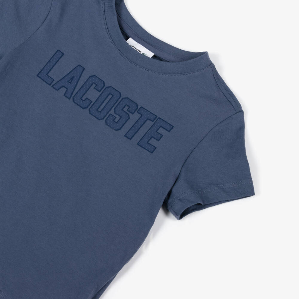 Lacoste-Boys Azure Soft Cotton Tee | Childrensalon Outlet