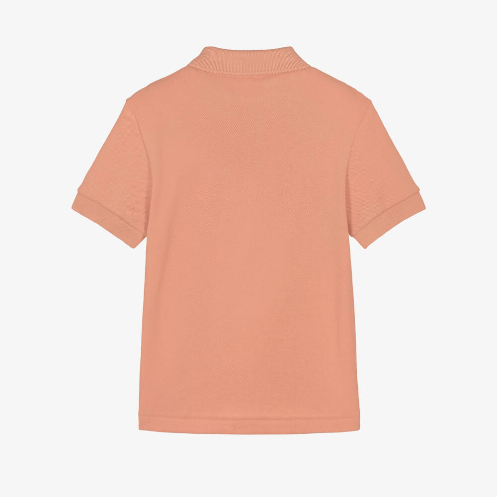 Lacoste-Boys Beige Crocodile Cotton Polo | Childrensalon Outlet