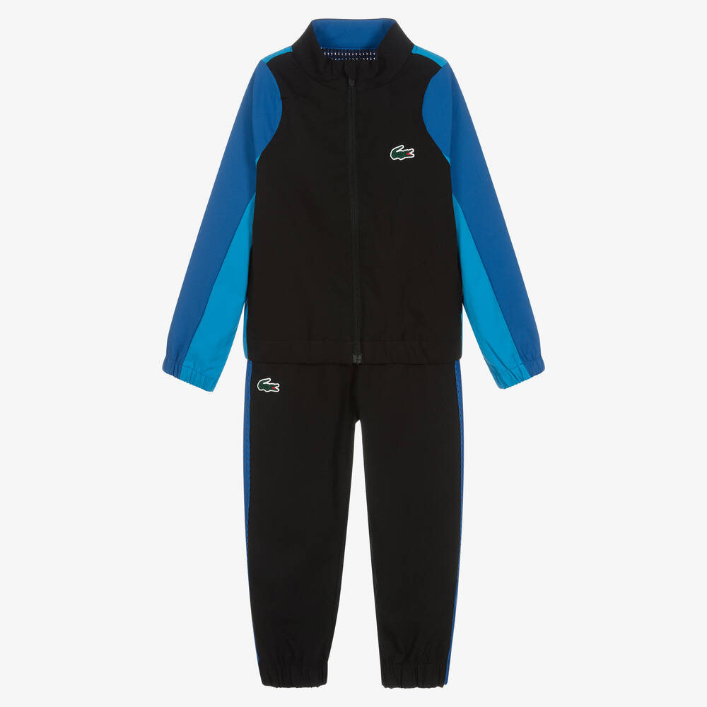 Lacoste - Trainingsanzug in Schwarz und Blau | Childrensalon