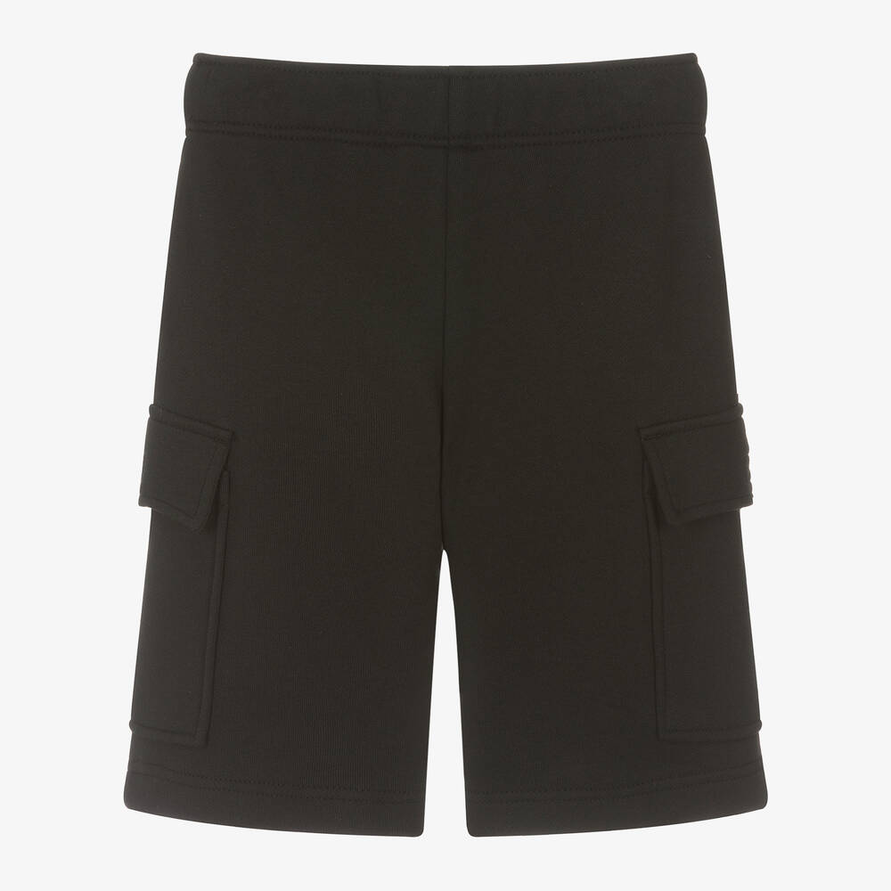 Lacoste Boys Black Cotton Cargo Shorts