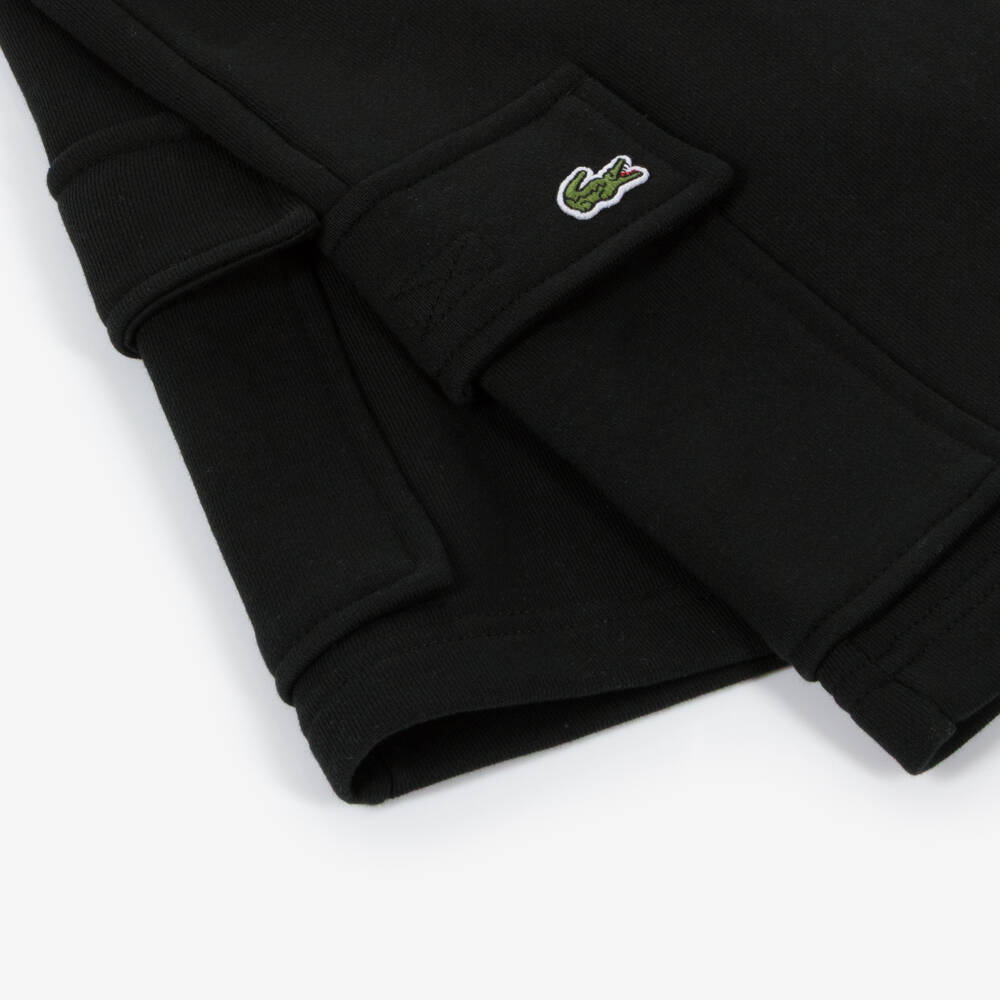 Lacoste-Boys Black Cotton Cargo Shorts | Childrensalon Outlet