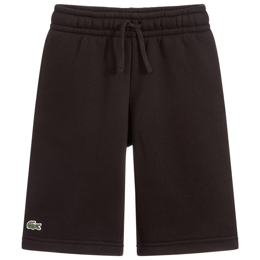 Lacoste - Boys Black Jersey Shorts | Childrensalon