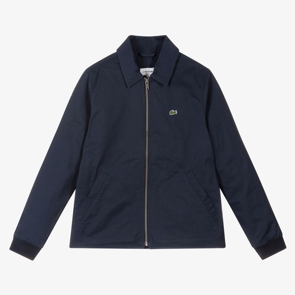 Lacoste - Boys Blue Cotton Jacket | Childrensalon