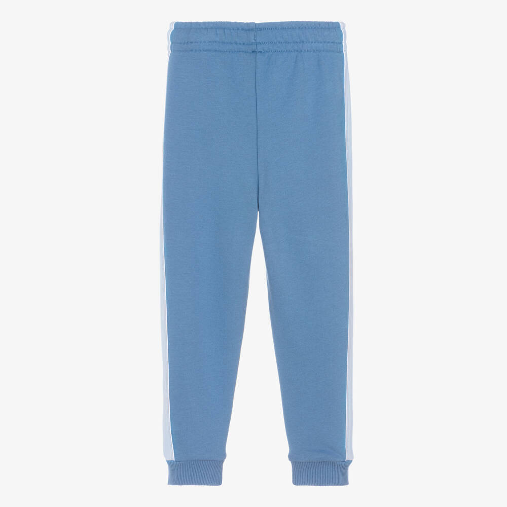 Lacoste-Boys Blue Cotton Jersey Joggers with Crocodile Logo | Childrensalon Outlet