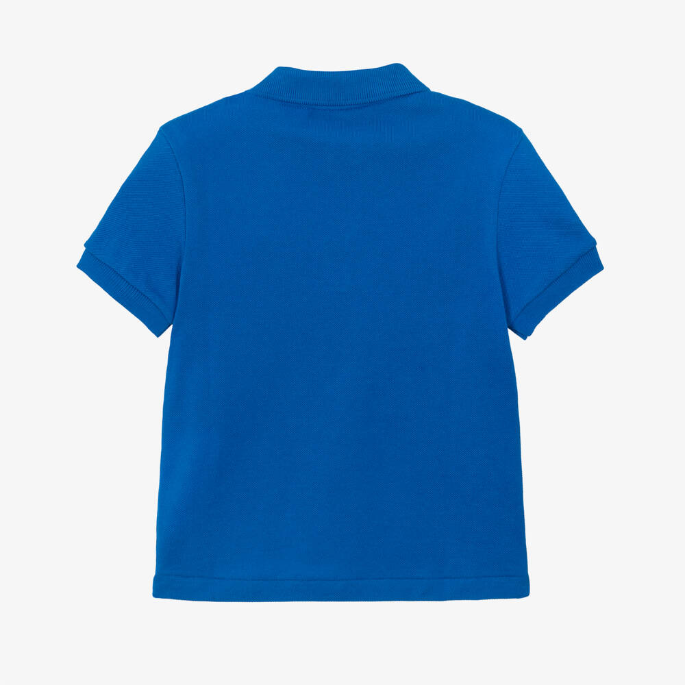Lacoste-Boys Blue Crocodile Emblem Polo | Childrensalon Outlet