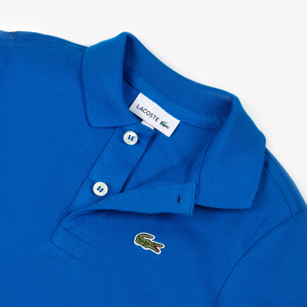 Lacoste-Boys Blue Crocodile Emblem Polo | Childrensalon Outlet
